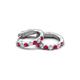 4 - Nico 0.29 ctw Ruby and Natural Diamonds Small Huggie Earrings 