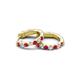 4 - Nico 0.29 ctw Ruby and Natural Diamonds Small Huggie Earrings 