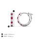 3 - Nico 0.29 ctw Ruby and Natural Diamonds Small Huggie Earrings 