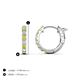 3 - Nico 0.28 ctw Natural Yellow Diamonds and White Diamonds Small Huggie Earrings 