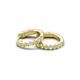 4 - Nico 0.28 ctw Natural Yellow Diamonds and White Diamonds Small Huggie Earrings 