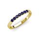 4 - Fiala 2.40 mm Blue Sapphire 7 Stone Wedding Band 