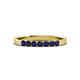 3 - Fiala 2.40 mm Blue Sapphire 7 Stone Wedding Band 