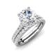 4 - Kalina 2.17 ctw IGI Certified Lab Grown Diamond (7.00 mm) Bridal Set Ring  