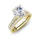 4 - Kalina 2.17 ctw IGI Certified Lab Grown Diamond (7.00 mm) Bridal Set Ring  