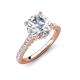 4 - Kalina 2.00 ctw IGI Certified Lab Grown Diamond (7.00 mm) Halo Engagement Ring 