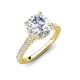 4 - Kalina 2.00 ctw IGI Certified Lab Grown Diamond (7.00 mm) Halo Engagement Ring 