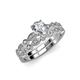 1 - Siena 1.25 ctw IGI Certified Lab Grown Diamond (6.50 mm) Accented Natural Round Diamonds Marquise and Dot Shape Bridal Set Ring  