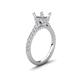 3 - Kalina Semi Mount accented 0.60 ctw Lab Grown Diamonds Women Halo Engagement Ring 