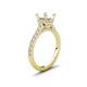 3 - Kalina Semi Mount accented 0.60 ctw Lab Grown Diamonds Women Halo Engagement Ring 