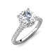 4 - Kalina Semi Mount accented 0.60 ctw Lab Grown Diamonds Women Halo Engagement Ring 