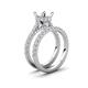 3 - Kalina Semi Mount accented 0.82 ctw Lab Grown Diamonds Women Bridal set  Ring 