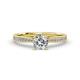 2 - Sian 1.41 ctw IGI Certified Lab Grown Diamond (6.50 mm) Accented Natural Diamonds Bridal Set Ring  