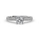 2 - Sian 1.41 ctw IGI Certified Lab Grown Diamond (6.50 mm) Accented Natural Diamonds Bridal Set Ring  