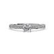 2 - Evika 1.43 ctw IGI Certified Lab Grown Diamond (6.50 mm) Accented Natural Diamonds Bridal Set Ring  