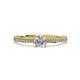 2 - Evika 1.43 ctw IGI Certified Lab Grown Diamond (6.50 mm) Accented Natural Diamonds Bridal Set Ring  