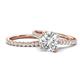 1 - Kalina 2.02 ctw Moissanite (7.00 mm) Accented Lab Grown Diamonds Bridal Set Ring  