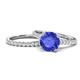 1 - Kalina 2.00 ctw Tanzanite (7.00 mm) Accented Lab Grown Diamonds Bridal Set Ring  