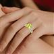 2 - Kalina 2.21 ctw Peridot (7.00 mm) Accented Lab Grown Diamonds Bridal Set Ring  