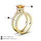 3 - Kalina 1.97 ctw Citrine (7.00 mm) Accented Lab Grown Diamonds Bridal Set Ring  