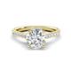 1 - Kalina 1.80 ctw Moissanite (7.00 mm) Accented Lab Grown Diamonds Halo Engagement Ring 