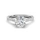 1 - Kalina 1.80 ctw Moissanite (7.00 mm) Accented Lab Grown Diamonds Halo Engagement Ring 