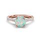 1 - Kalina 1.50 ctw Opal (7.00 mm) Accented Lab Grown Diamonds Halo Engagement Ring 