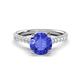 1 - Kalina 1.79 ctw Tanzanite (7.00 mm) Accented Lab Grown Diamonds Halo Engagement Ring 