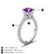 3 - Kalina 1.75 ctw Amethyst (7.00 mm) Accented Lab Grown Diamonds Halo Engagement Ring 