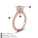 3 - Kalina 1.80 ctw Morganite (7.00 mm) Accented Lab Grown Diamonds Halo Engagement Ring 