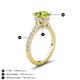 3 - Kalina 2.00 ctw Peridot (7.00 mm) Accented Lab Grown Diamonds Halo Engagement Ring 