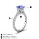 3 - Kalina 1.79 ctw Tanzanite (7.00 mm) Accented Lab Grown Diamonds Halo Engagement Ring 