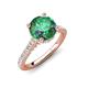 4 - Kalina 1.95 ctw Created Alexandrite (7.00 mm) Accented Lab Grown Diamonds Halo Engagement Ring 