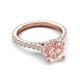 5 - Kalina 1.80 ctw Morganite (7.00 mm) Accented Lab Grown Diamonds Halo Engagement Ring 