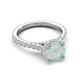 5 - Kalina 1.50 ctw Opal (7.00 mm) Accented Lab Grown Diamonds Halo Engagement Ring 