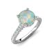 4 - Kalina 1.50 ctw Opal (7.00 mm) Accented Lab Grown Diamonds Halo Engagement Ring 