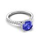 5 - Kalina 1.79 ctw Tanzanite (7.00 mm) Accented Lab Grown Diamonds Halo Engagement Ring 