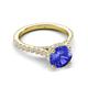 5 - Kalina 1.79 ctw Tanzanite (7.00 mm) Accented Lab Grown Diamonds Halo Engagement Ring 