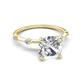 5 - Nuria 3.11 ctw IGI Certified Cushion Shape Lab Grown Diamond (8.00 mm) accented Diamonds Engagement Ring 