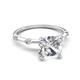 5 - Nuria 2.26 ctw Cushion Shape Moissanite (8.00 mm) accented Natural Diamonds Engagement Ring 