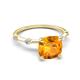 5 - Nuria 2.06 ctw Cushion Shape Citrine (8.00 mm) accented Natural Diamonds Engagement Ring 