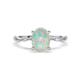 1 - Nuria 1.43 ctw Oval Shape Opal (9X7 mm) accented Natural Diamonds Engagement Ring 