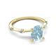 5 - Nuria 1.86 ctw Oval Shape Aquamarine (9X7 mm) accented Natural Diamonds Engagement Ring 