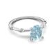 5 - Nuria 1.86 ctw Oval Shape Aquamarine (9X7 mm) accented Natural Diamonds Engagement Ring 