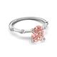 5 - Nuria 1.76 ctw Oval Shape Morganite (9X7 mm) accented Natural Diamonds Engagement Ring 