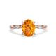 1 - Nuria 1.81 ctw Oval Shape Citrine (9X7 mm) accented Natural Diamonds Engagement Ring 