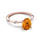 5 - Nuria 1.81 ctw Oval Shape Citrine (9X7 mm) accented Natural Diamonds Engagement Ring 