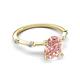 5 - Nuria 1.76 ctw Oval Shape Morganite (9X7 mm) accented Natural Diamonds Engagement Ring 