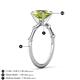 4 - Nuria 2.11 ctw Oval Shape Peridot (9X7 mm) accented Natural Diamonds Engagement Ring 