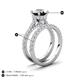 3 - Kalina 2.82 ctw Black Diamond (7.00 mm) Accented Lab Grown Diamonds Bridal Set Ring  